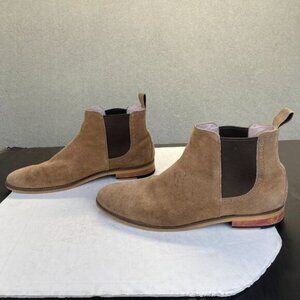 Johnston & Murphy Mens Suede Chelsea Boots,Size 11 M G18,Pull On,Outdoor